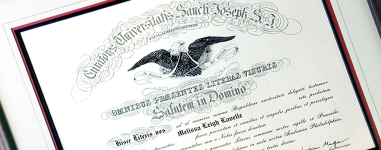 Diploma and Document Custom Framing